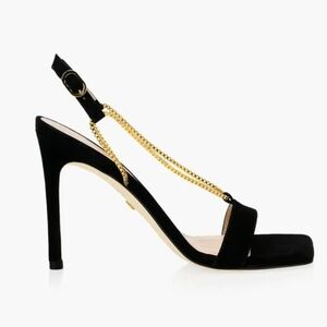 Stuart Weitzman black Suede Roxanne 4" Stilettos BNIB